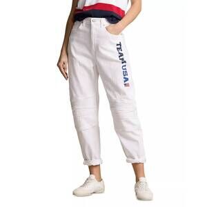 NEW POLO RALPH LAUREN team usa closing ceremony cotton jean in white